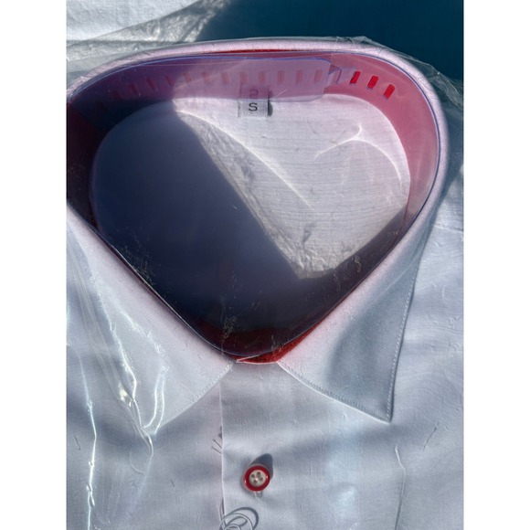 Men's Diamond Collection Modern Fit White Red Dress Shirt Size S 14.5 32 33 - Picture 5 of 5